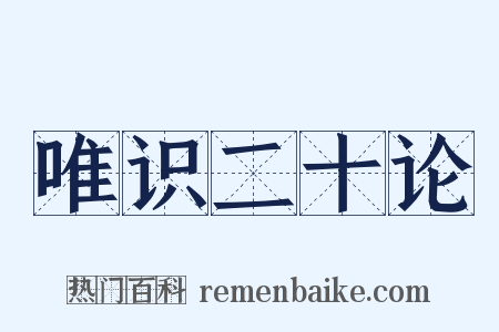 唯识二十论是什么意思的图片